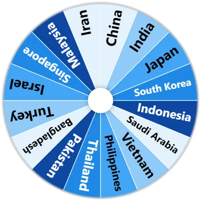 Asia Countries Spinner