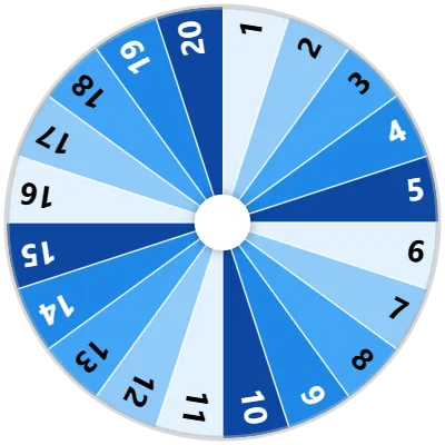 Number Spinner (1-20) Wheel