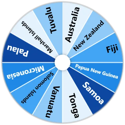 Oceania Countries Spinner