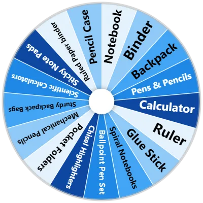 School Supplies Spinner