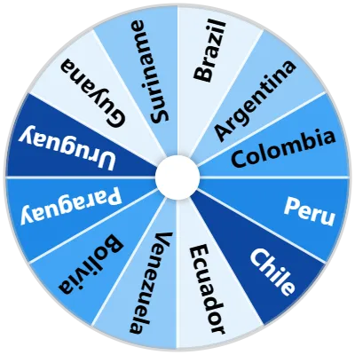 South America Countries Spinner