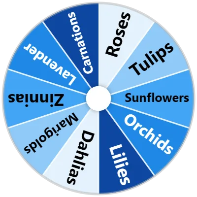 Garden Flower Species Spinner