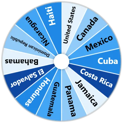 North America Countries Spinner