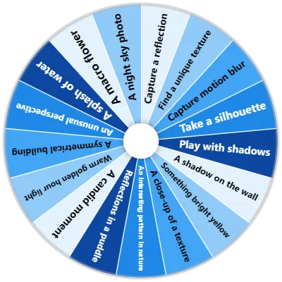 Photography Challenge Spinner