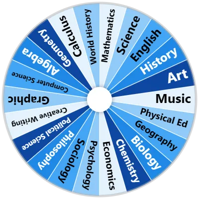School Subject Spinner