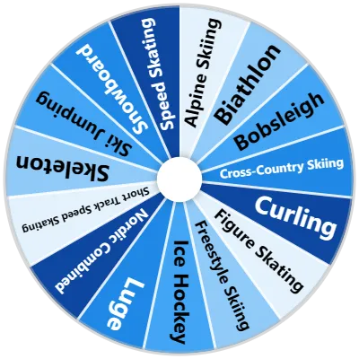 Winter Olympic Sports Spinner