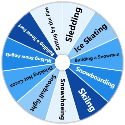 Winter Activities Spinner